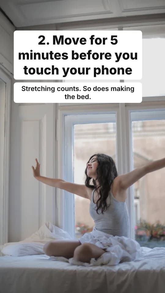 Five minutes of movement before your phone