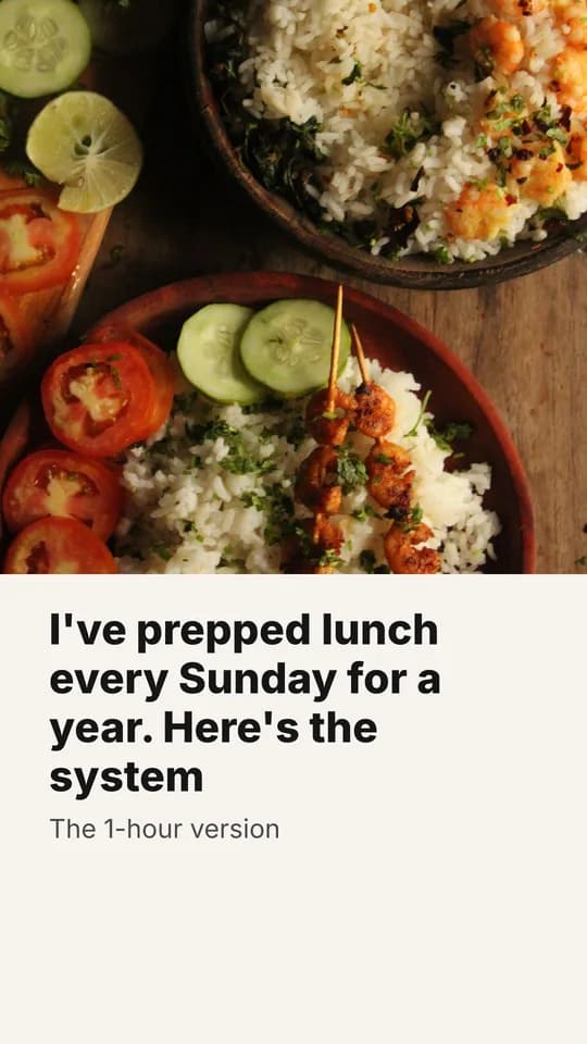 I've prepped lunch every Sunday for a year. Here's the system