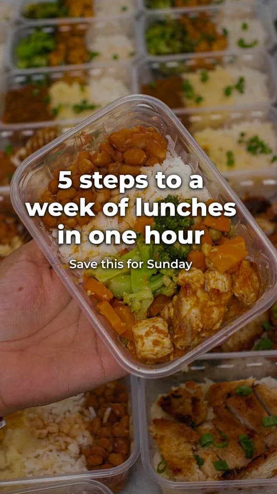 5 steps to a week of lunches in one hour