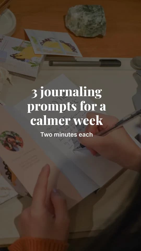 Hook slide: 3 journaling prompts for a calmer week